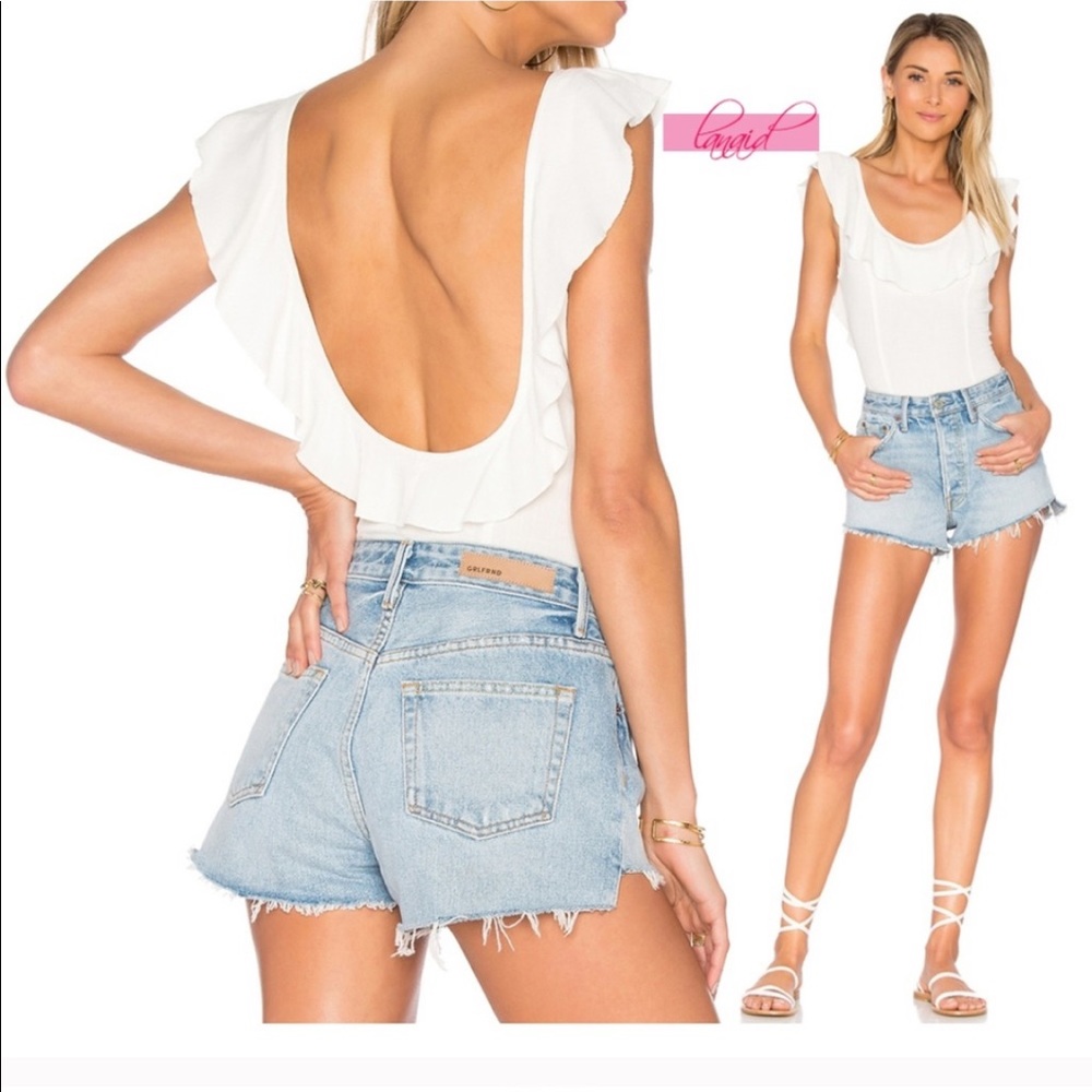 Free People Uh Huh Lowback Ruffle Romper XS